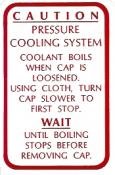 Cooling System Decal