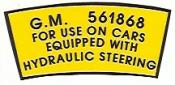 Power Steering Decal